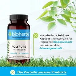 Bioherba Folsäure (Vitamin B9) Kapseln><noscript><img width=