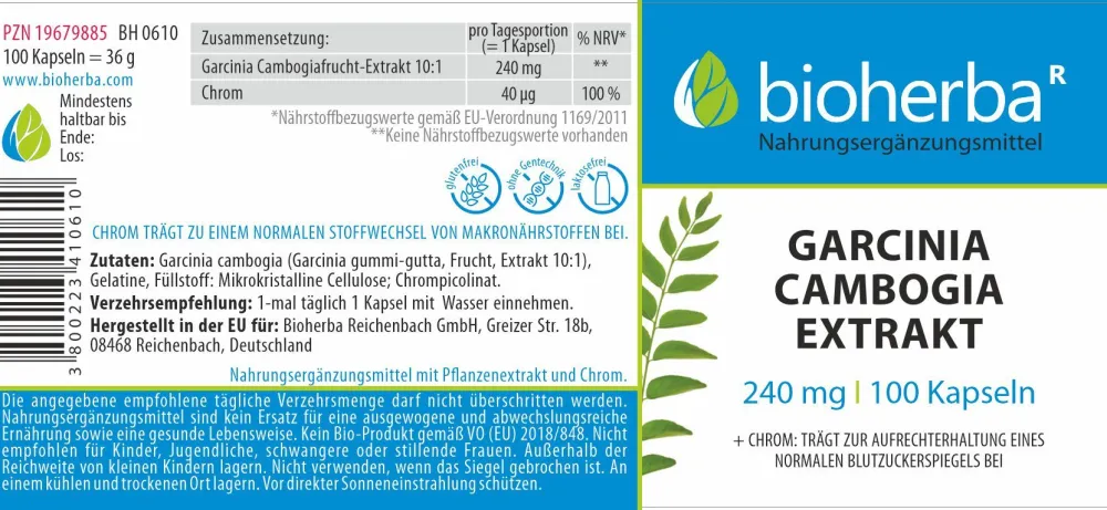 Bioherba Garcinia Cambogia Extrakt Kapseln> Outlet