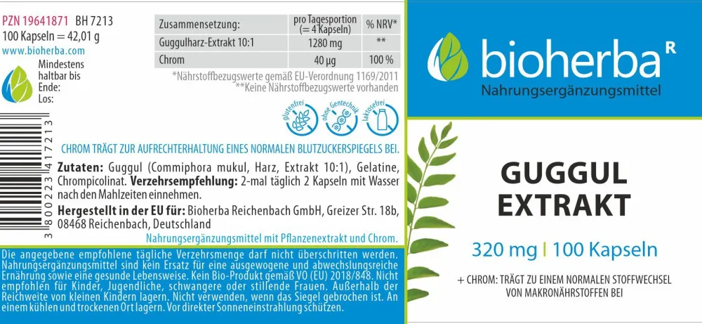 Bioherba Guggul Extrakt Kapseln>