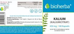 Bioherba Kalium (Kaliumcitrat) Kapseln> Clearance