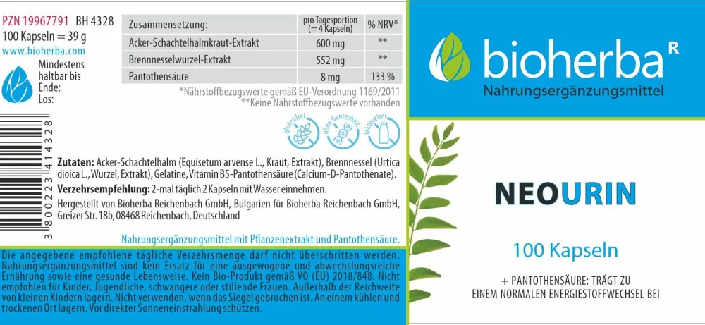 Bioherba NeoUrin Kapseln 100 Stück> Online
