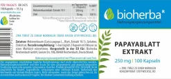 Bioherba Papayablatt Extrakt Kapseln|