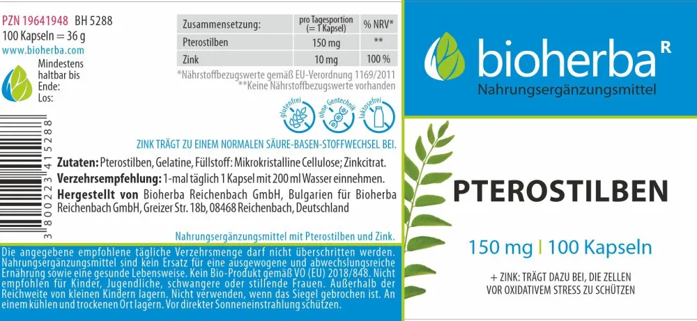 Bioherba Pterostilben Kapseln| Sale