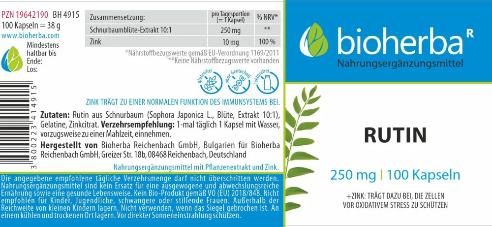 Bioherba Rutin Kapseln>