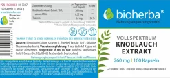 Bioherba Vollspektrum Knoblauch Extrakt Kapseln| Outlet
