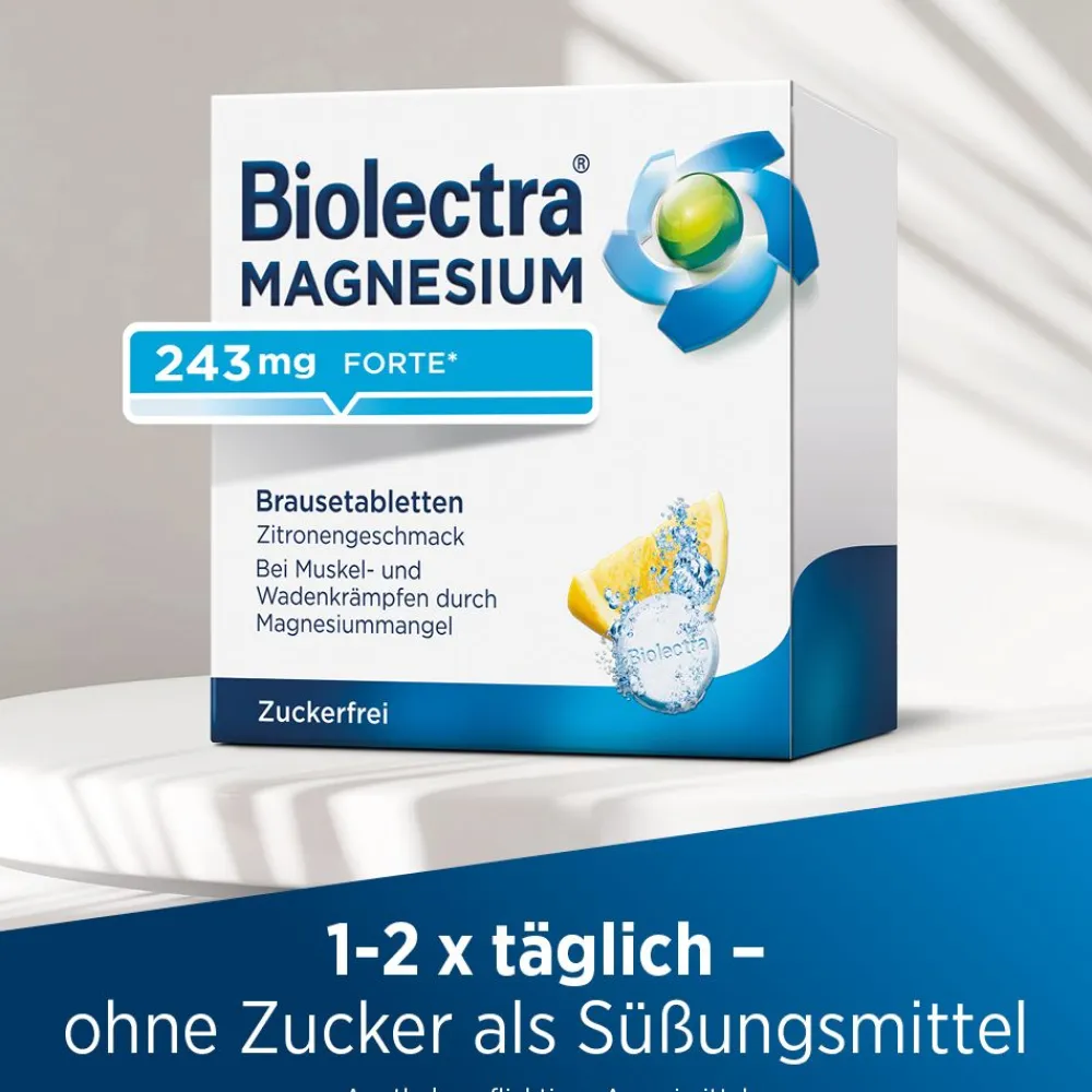 ® Magnesium 243 mg forte Brausetabletten Zitrone>Biolectra Discount