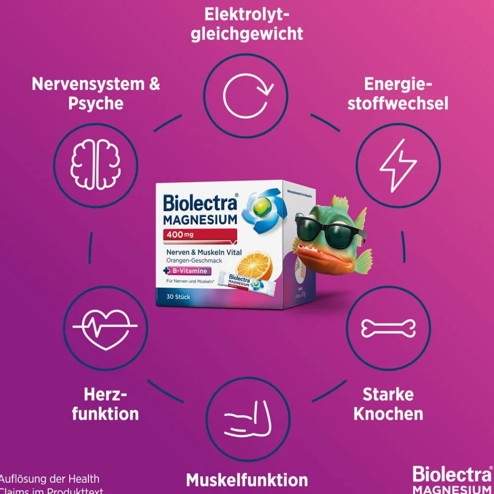 ® Magnesium 400mg Nerven & Muskeln Vital|Biolectra Online