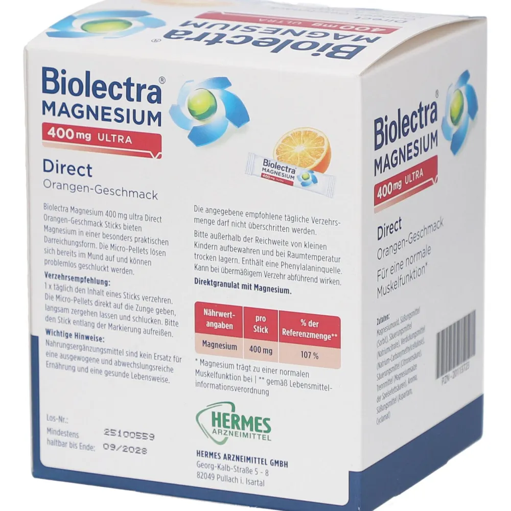 MAGNESIUM 400 mg ultra Direct|Biolectra Best
