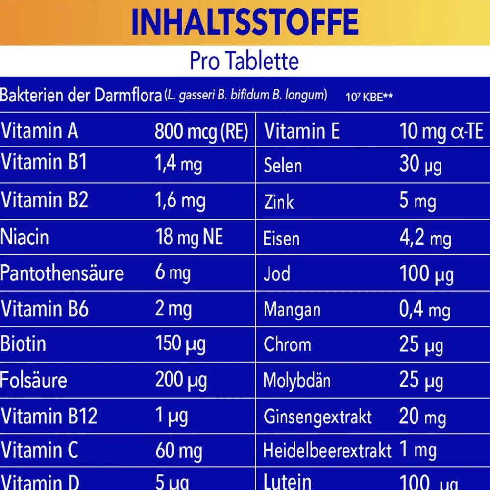 3 Energy¹ 50+ Tabletten, Vitamin B12, Vitamin C, Zink, Eisen & Bakterienkulturen>Bion Best