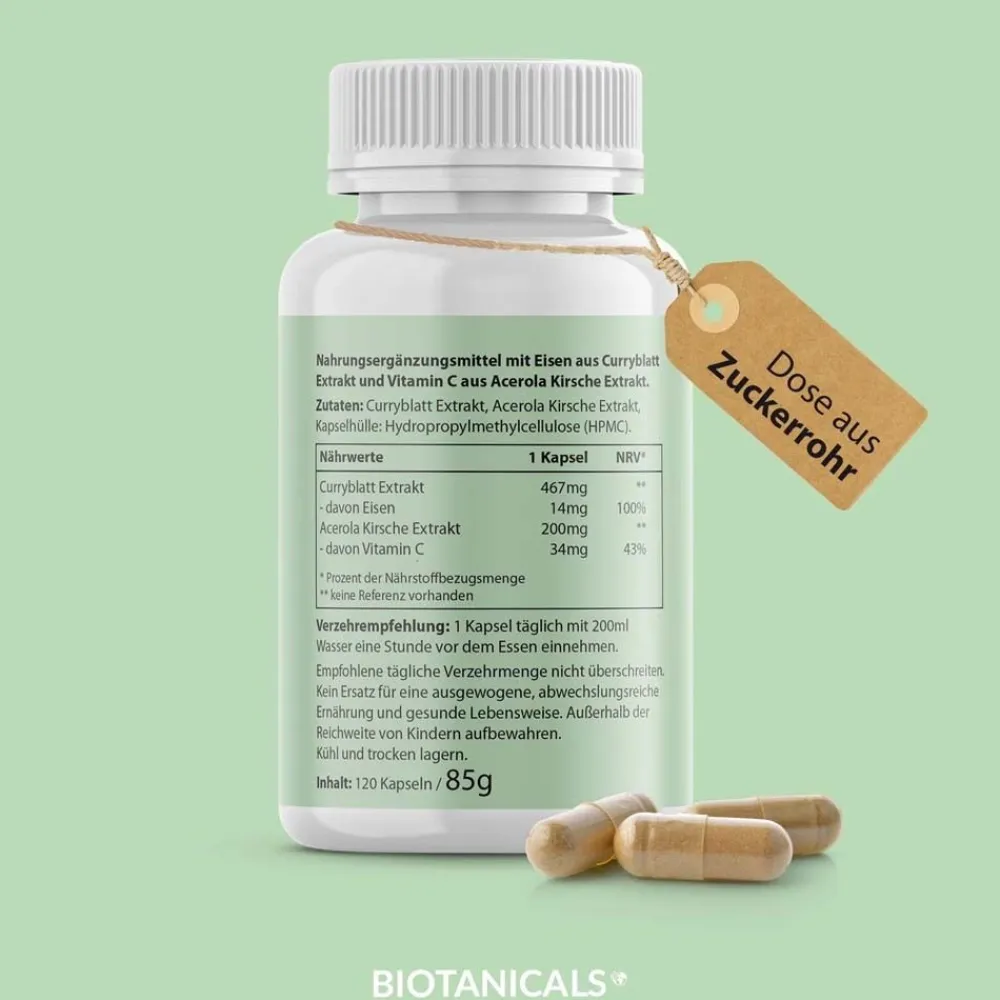 BIOTANICALS EISEN+ Curryblatt & Acerola Kirsche| Hot