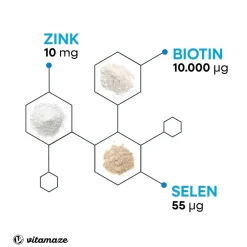 BIOTIN hochdosiert + Zink + Selen, 480 vegane Tabletten><noscript><img width=