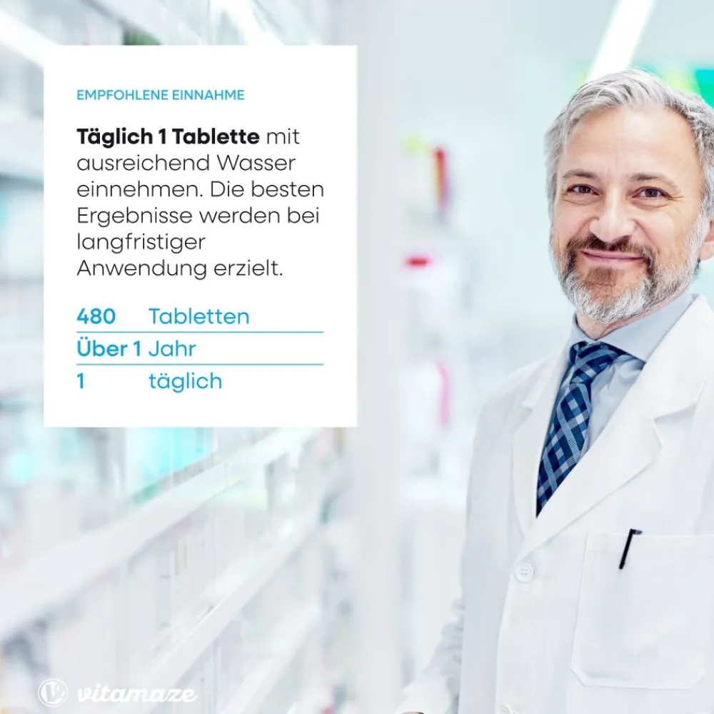 BIOTIN hochdosiert + Zink + Selen, 480 vegane Tabletten>vitamaze