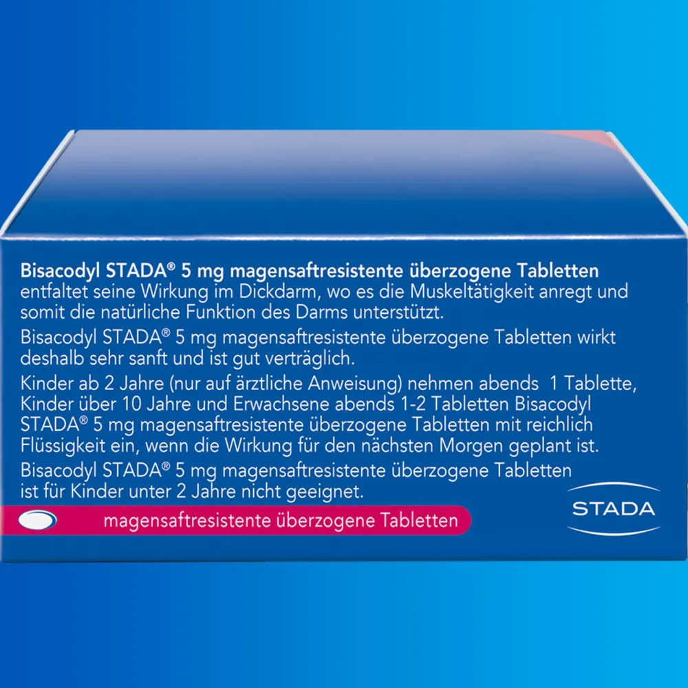 Bisacodyl STADA® 5mg Abführmittel zur Hilfe bei Verstopfung| New