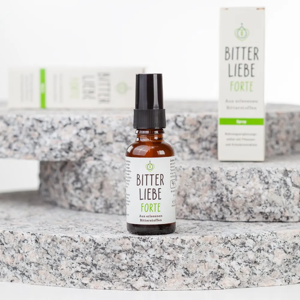 Forte - Bittertropfen als Spray - mit hochwertigen Bitterkräutern & Bitterstoffen>BITTERLIEBE