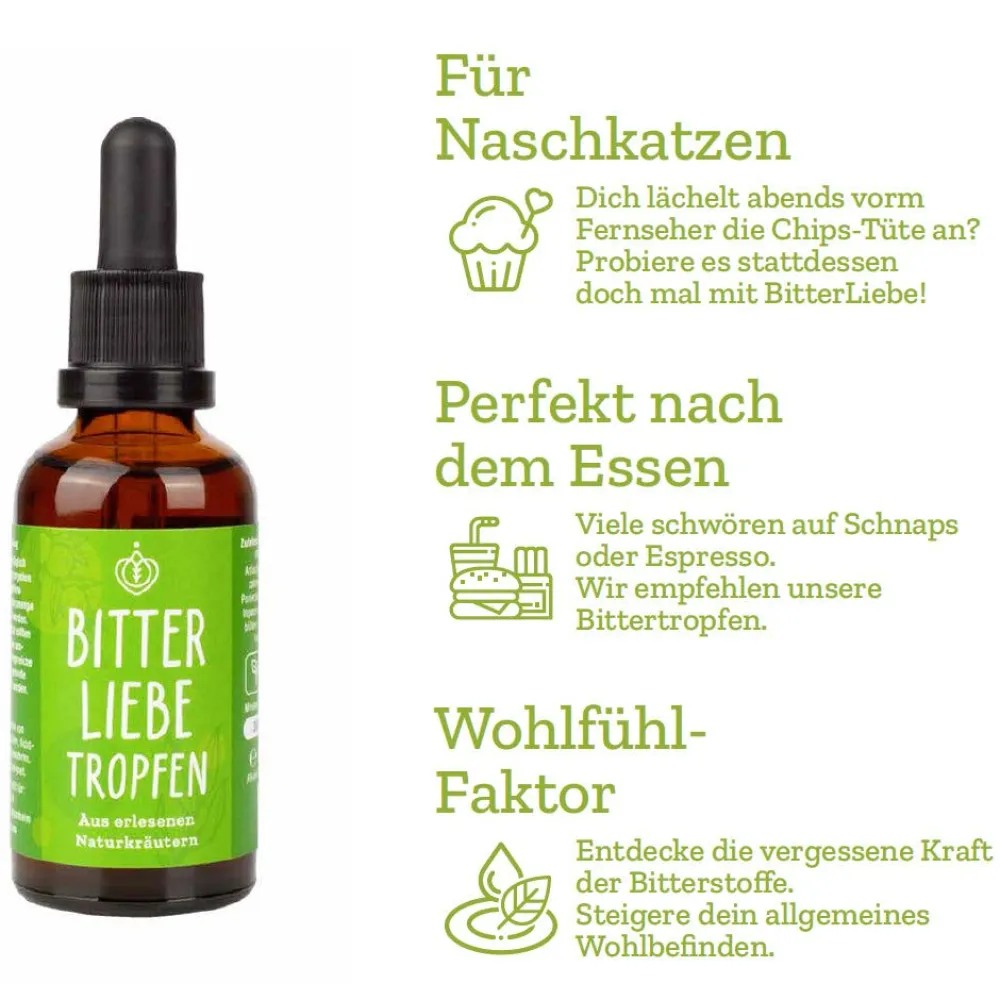 - Original Bittertropfen - Bitterstoffe Tropfen aus hochwertigen Bitterkräutern>BITTERLIEBE Clearance
