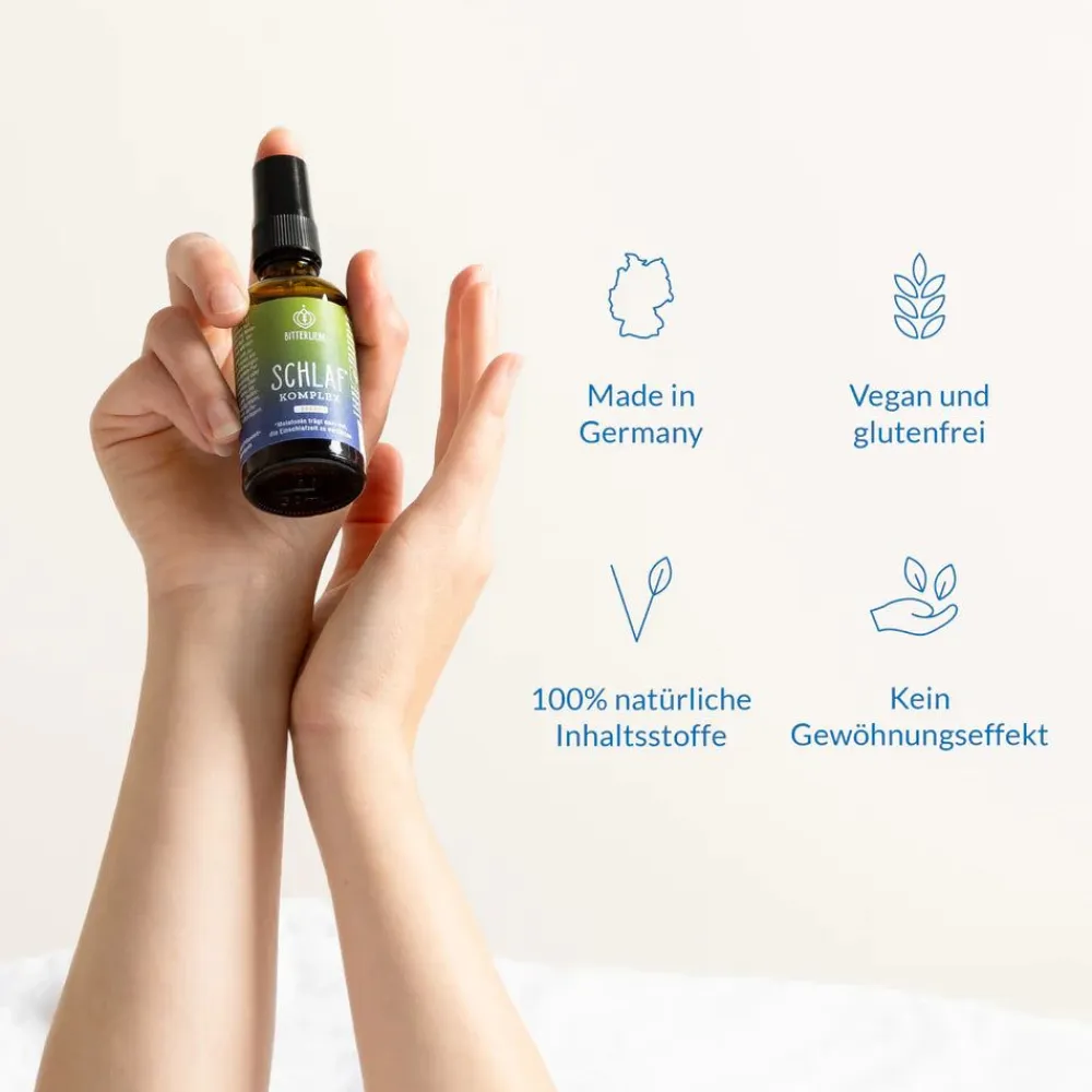 - Schlaf Komplex Spray - 1mg Melatonin pro Tagesdosis - Schlaf Unterstützung>BITTERLIEBE Discount