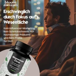 Bloom Naturals Magnesiumcitrat Kapseln|