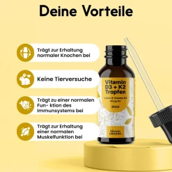 Bloom Naturals Vitamin D3 K2 Tropfen 1000 IE| Outlet