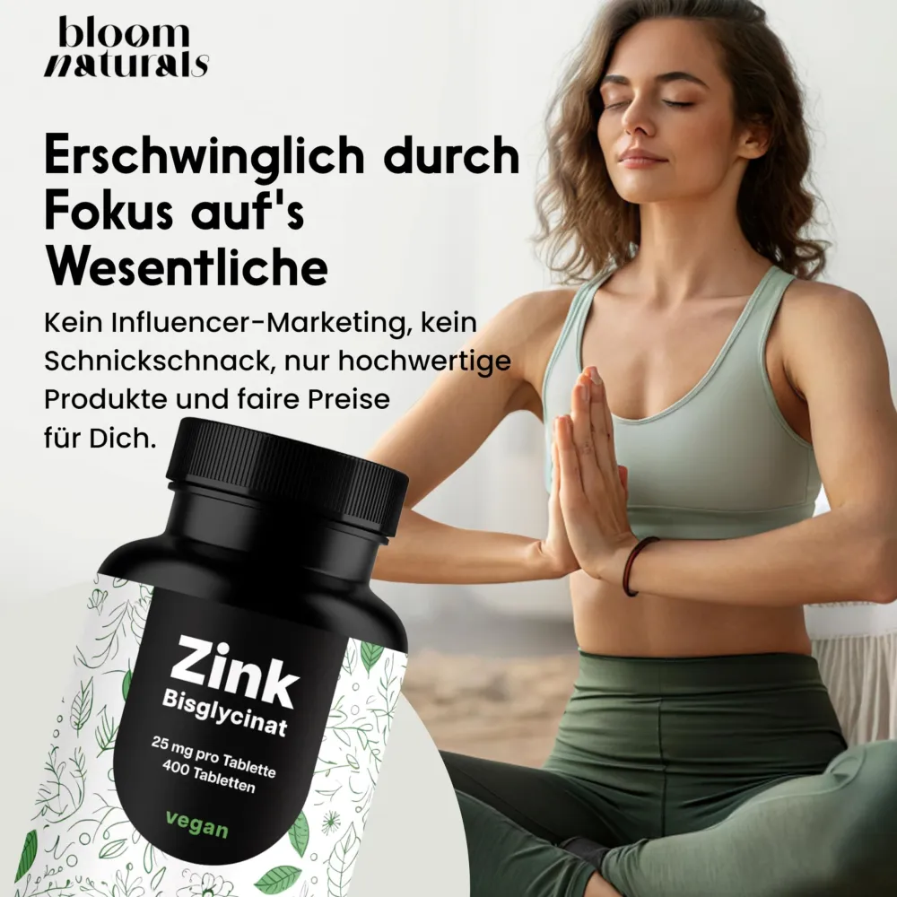 Bloom Naturals Zink Tabletten 25mg| Hot