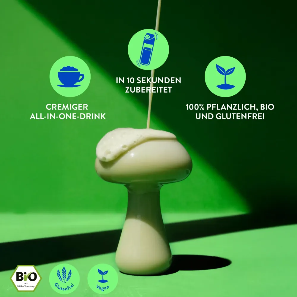 Matcha Oat Latte mit Vitalpilz Lion's Mane (bio)>Blue Farm Best