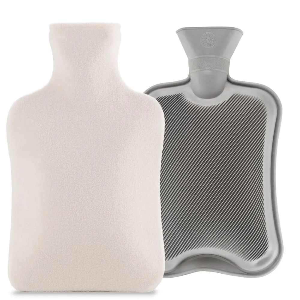 Blumtal Wärmflasche mit Bezug weiß| New