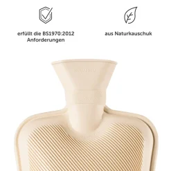 Blumtal Wärmflasche mit Bezug weiß| New