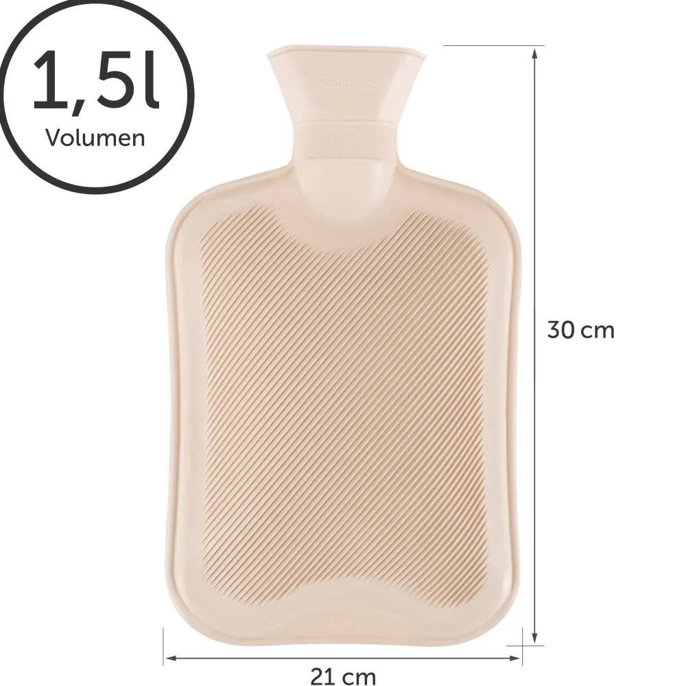 Blumtal Wärmflasche mit Bezug weiß| New