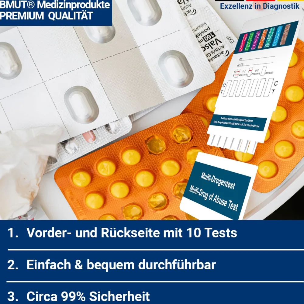 10in1 Multi Drogentest Urintest – 10 Drogenarten>BMUT