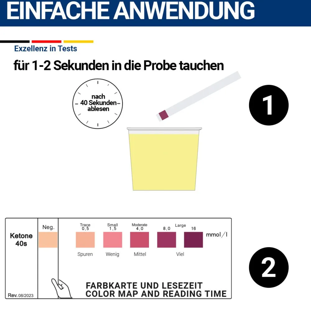 Ketone Teststreifen für Urin bei ketogener Diät>BMUT Online