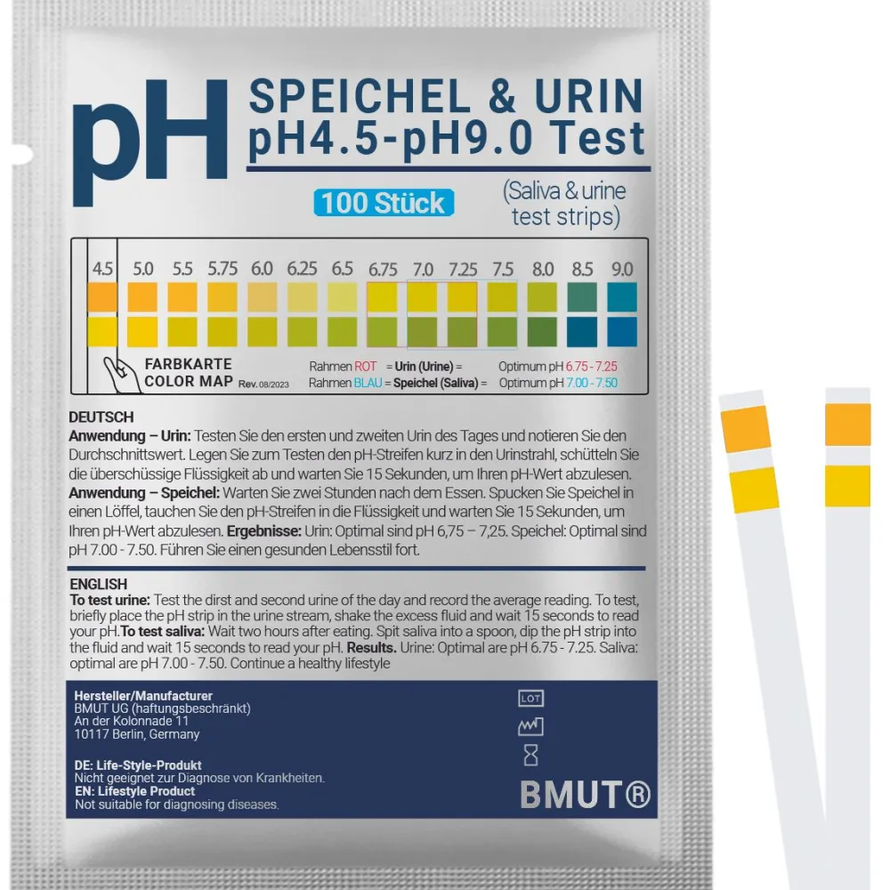 pH Teststreifen für Urin & Speichel|BMUT
