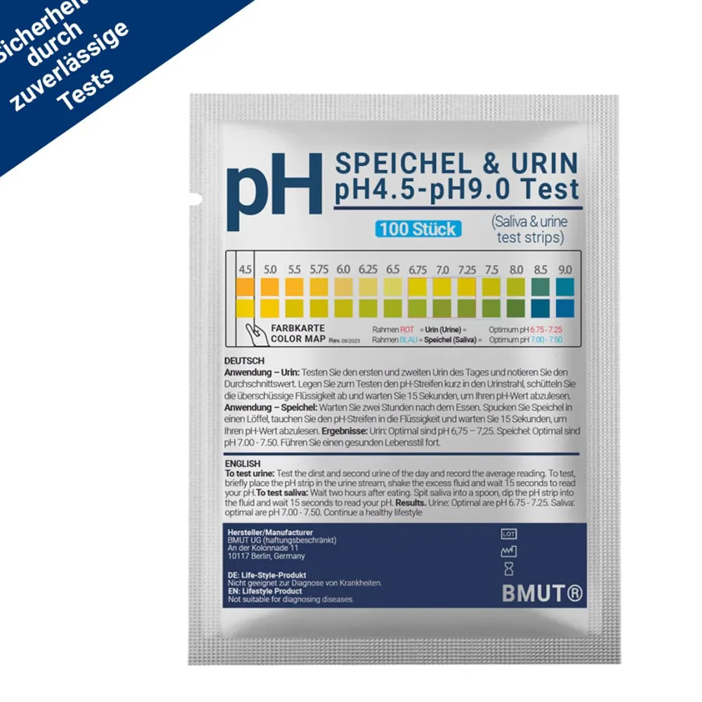 pH Teststreifen für Urin & Speichel|BMUT