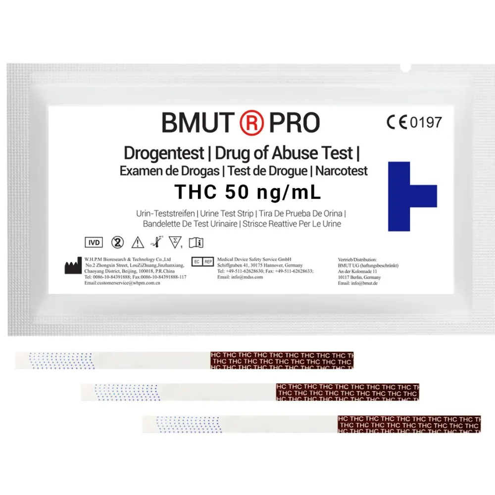 THC – Drogentest Teststreifen Urin 50ng/mL|BMUT Best