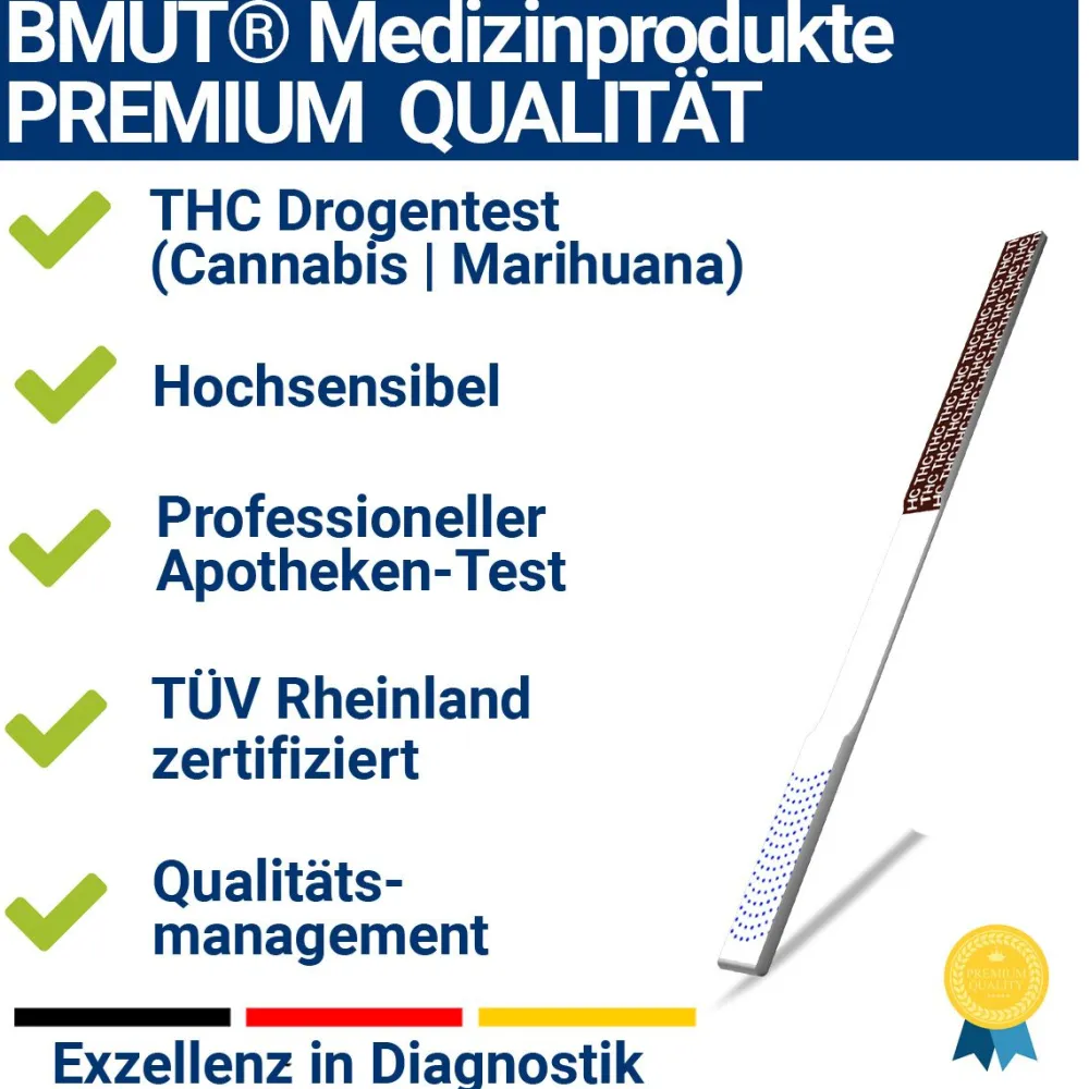 THC – Drogentest Teststreifen Urin | 20ng/mL – Apothekenqualität>BMUT New