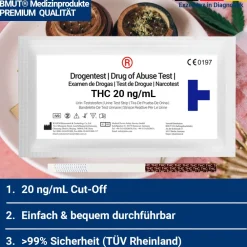 THC – Drogentest Teststreifen Urin | 20ng/mL – Apothekenqualität><noscript><img width=