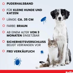 Bolfo Floh- und Zeckenschutzband für Katzen und kleine Hunde, wirkt bis zu 4 Monate gegen Flöhe und bis zu 10 Wochen gegen Zecken, Länge ca. 35 cm><noscript><img width=