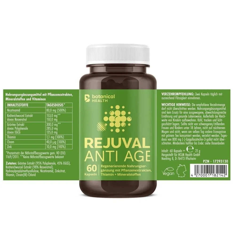 Botanical Health Rejuval Anti-Age mit NAM und Resveratrol> Discount