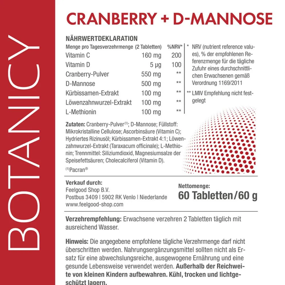 Cranberry + D-Mannose|BOTANICY Sale