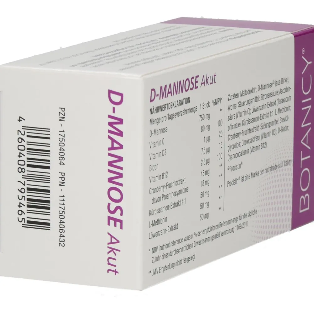 D-MANNOSE + Cranberry AKUT Sticks>BOTANICY Best