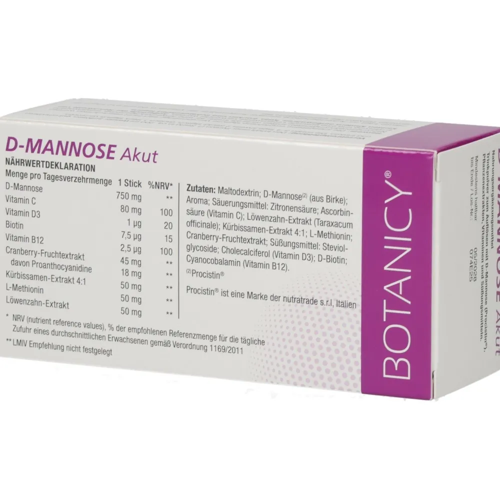 D-MANNOSE + Cranberry AKUT Sticks>BOTANICY Best