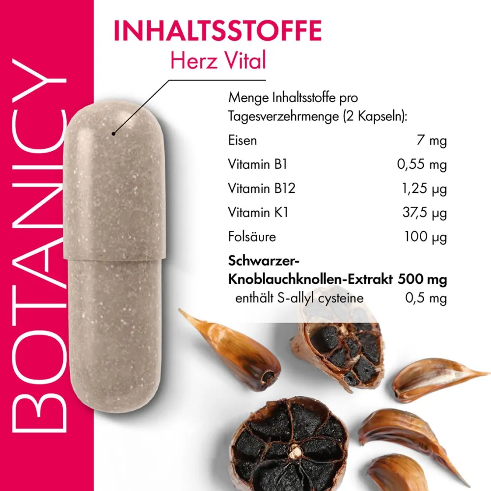 Herz Vital Schwarzer Knoblauch|BOTANICY