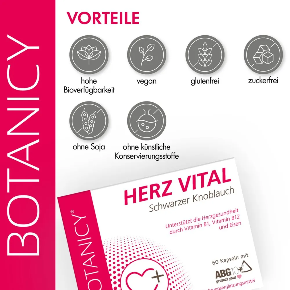 Herz Vital Schwarzer Knoblauch|BOTANICY