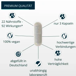 brandl® Multivitamin Tabletten für Immunsystem | Veganer Vitamin Komplex Multivitamin Kapseln><noscript><img width=
