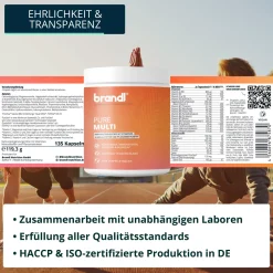 brandl® Multivitamin Tabletten für Immunsystem | Veganer Vitamin Komplex Multivitamin Kapseln><noscript><img width=