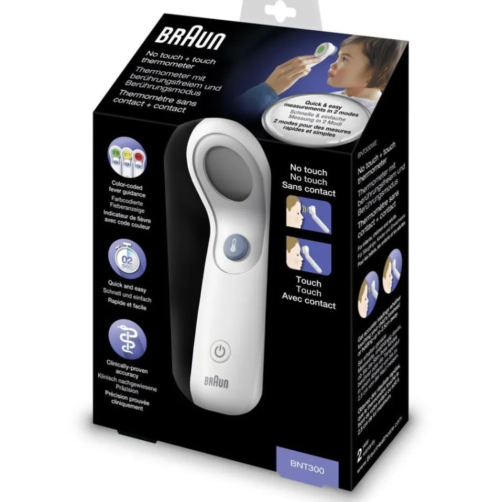 No touch Berührungsloses + Kontakt-Thermometer BNT 300>BRAUN Outlet