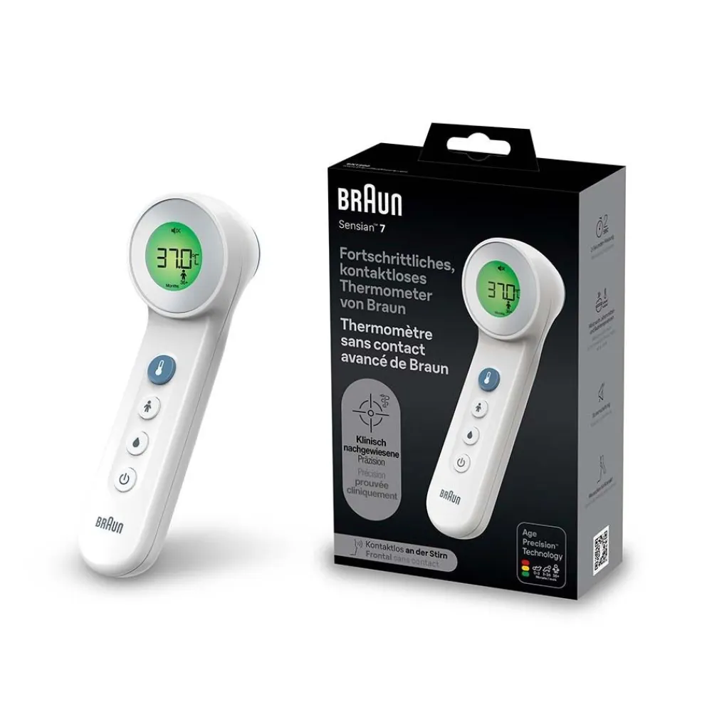 Thermometer mit berührungsfreiem und Berührungsmodus>BRAUN Hot