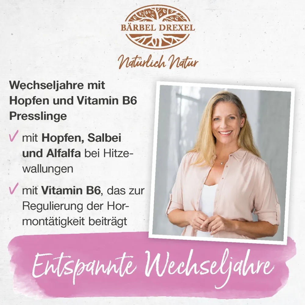 Bärbel Drexel Wechseljahre mit Hopfen und Vitamin B6 Presslinge>BÄRBEL DREXEL Hot