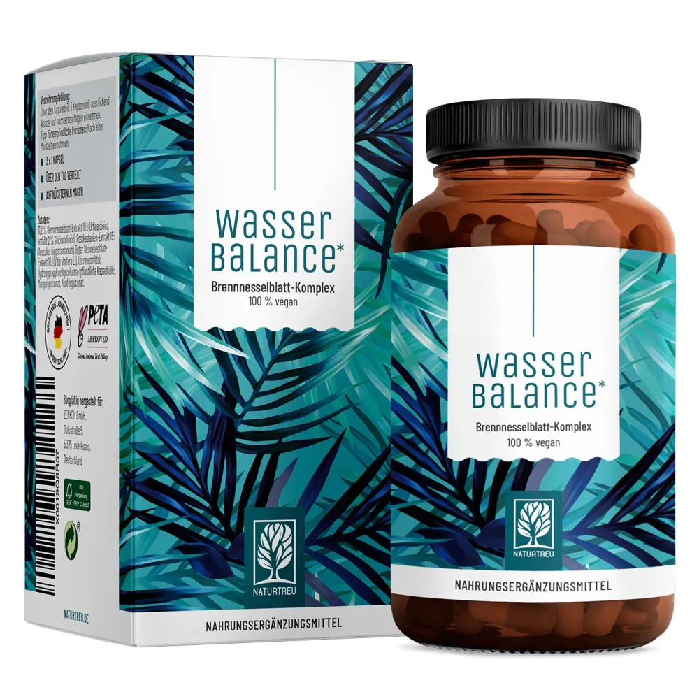 Brennnessel Komplex 90 vegane Kapseln Rosskastanienextrakt hochdosiert Wasserbalance ®>NATURTREU Outlet
