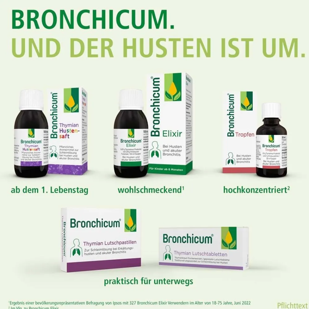 Thymian Hustensaft - Pflanzlicher Hustenlöser geeignet für Säuglinge|Bronchicum Clearance
