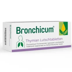 Thymian Lutschtabletten - Schleimlösung bei Erkältungshusten und akuter Bronchitis|Bronchicum