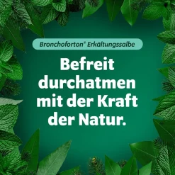 Bronchoforton® Salbe – Erkältungssalbe mit rein pflanzlichen Wirkstoffen. Löst zähen Schleim, erleichtert das Abhusten; mit Eukalyptus-, Fichtennadel- und Pfefferminzöl><noscript><img data-lazyloaded=